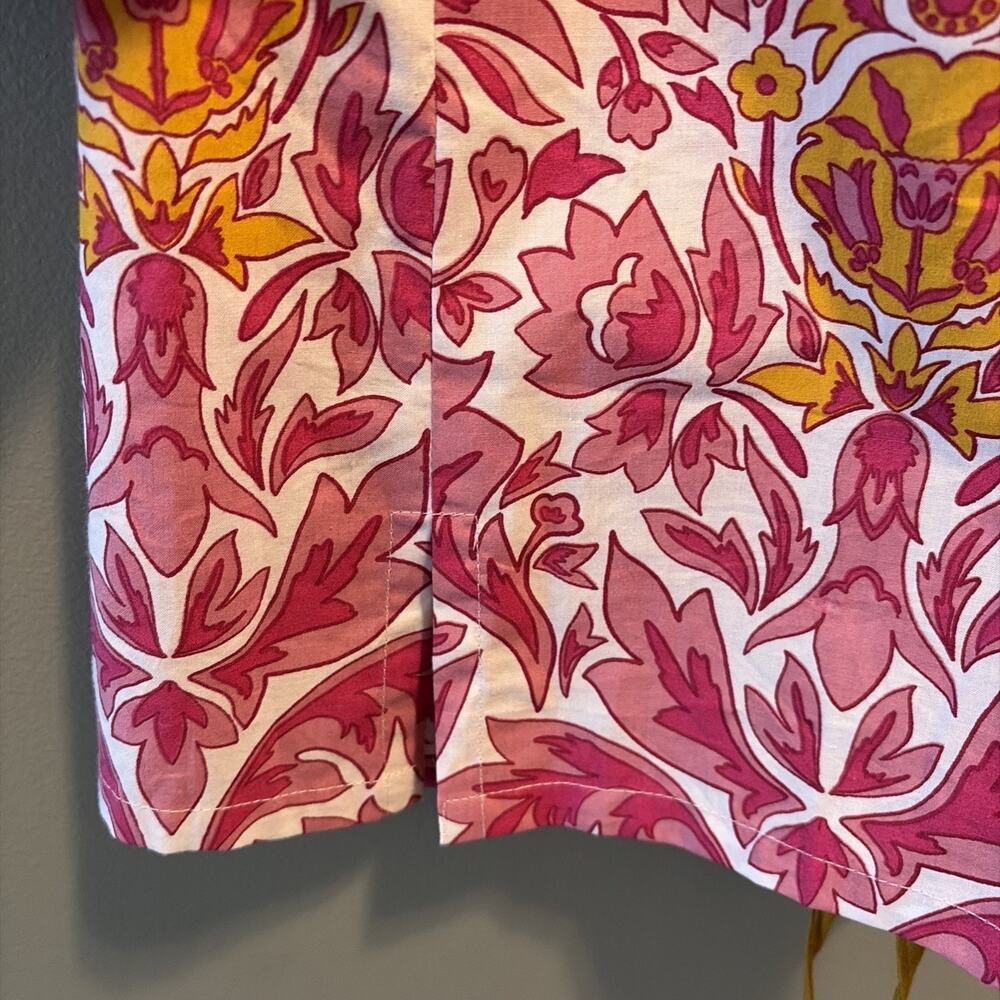 Beyond by Vera Size XS Lilly Pomegranate Open Tie Back Puffy Sleeve Blouse - Picture 8 of 9